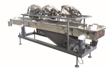 Vibrationssieb mit K&uuml;hlgebl&auml;se