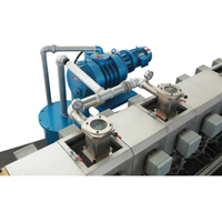Twin-Schneckenextruder mit Roots-Vakuumpumpe