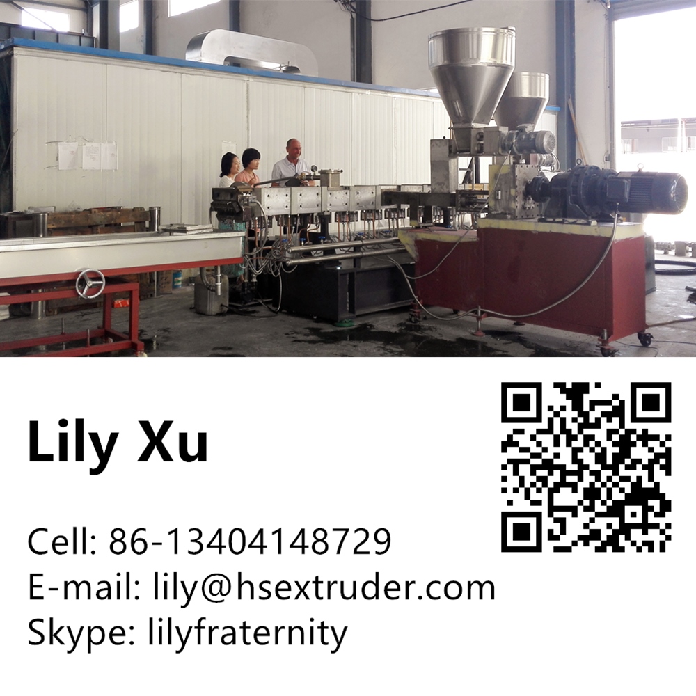 PP + Glasfaser mit hoher Kapazität Doppelschraube Compounding Extruder-Maschine